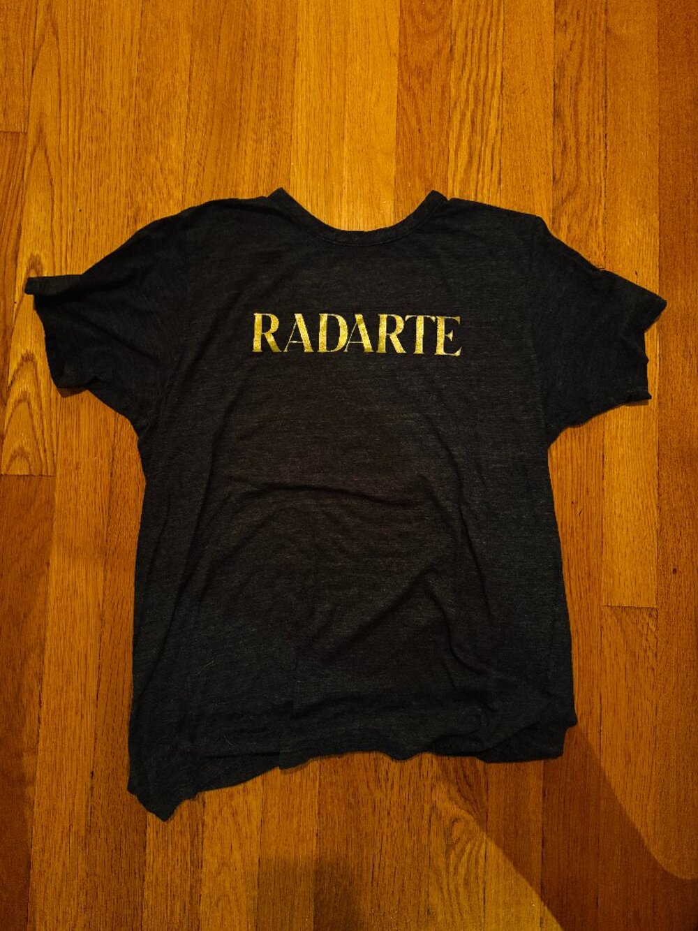 Rodarte Metallic Gold Logo Tee